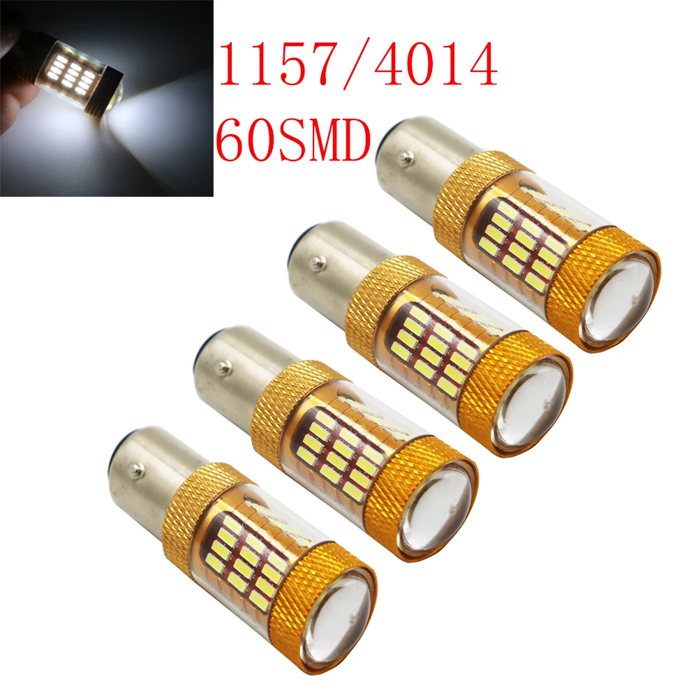 Y 50X BA15D 1157 светодиодный 60smd 7 5 W супер яркий 4014 12V Светодиодный белый автомобильный