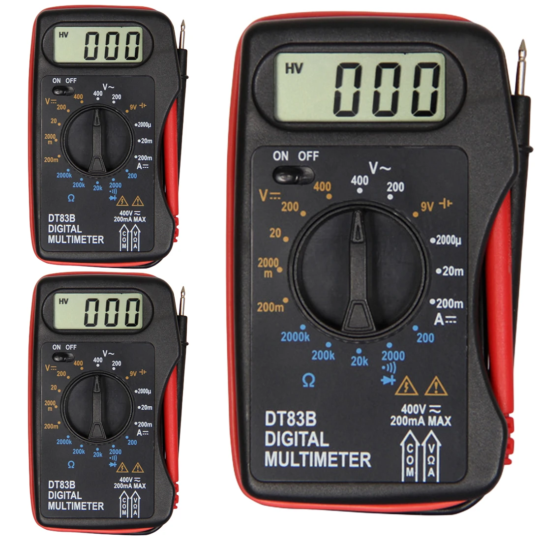 

AC/DC Voltage Meter Pocket Multimeter Modern Current Ohmmeter Clamp Meters Tester DT83B Handheld Tester Digital Multimeter