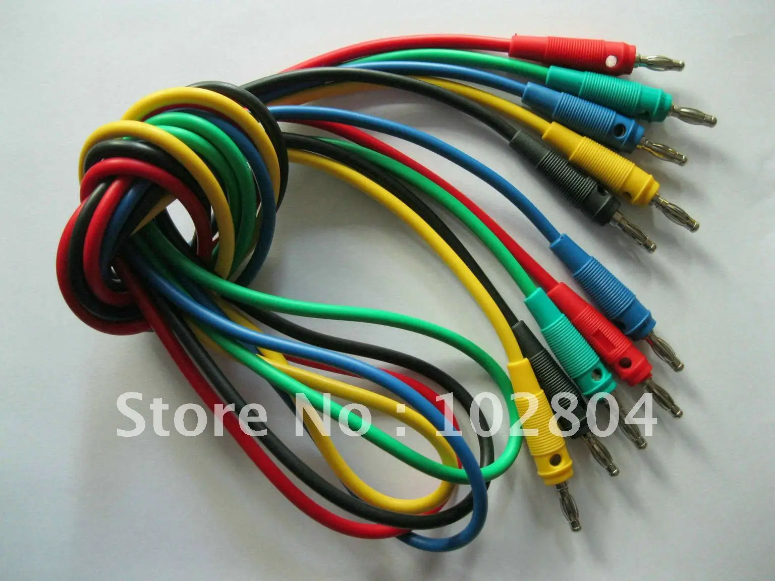 

5 Set(25pcs) 5 Color Red & Black & Green & Yellow & Blue Banana plug of banana plug B type silicon lead test cable high voltage
