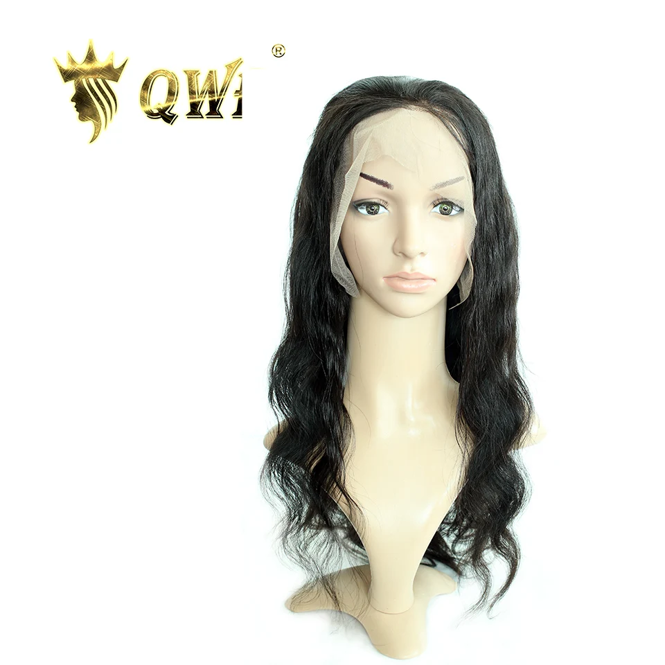

QUEEN WEAVE BEAUTY Free Shipping Body Wave Lace Front Human Hair Wigs 12''~22'' 100% Virgin Hair Pre-Plucked With Baby Hair