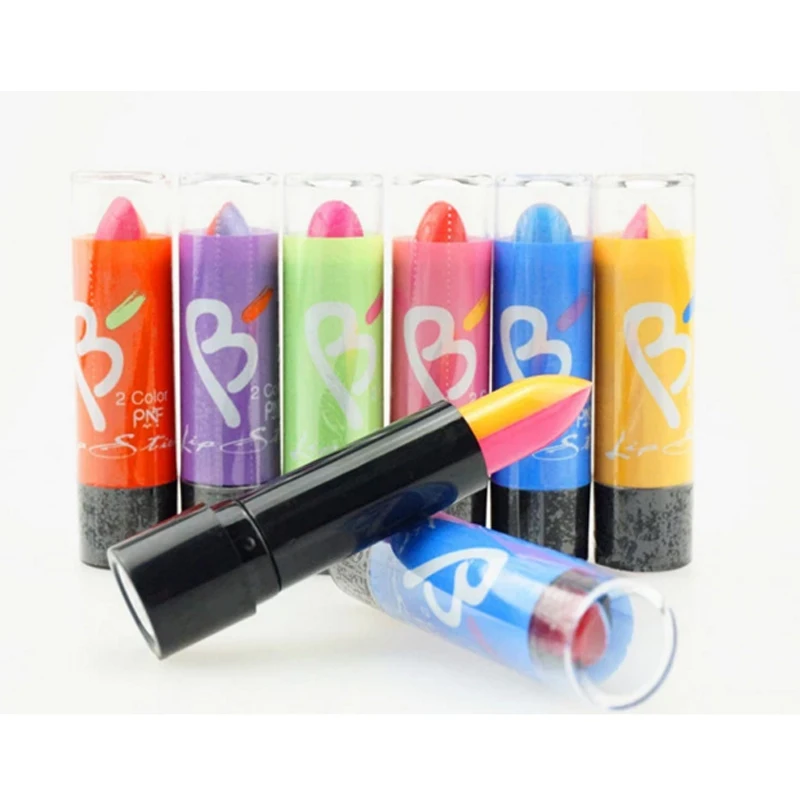

Two-color lipstick PNF new makeup lip balm from the star two-color burst color lipstick moisturizing lasting makeup
