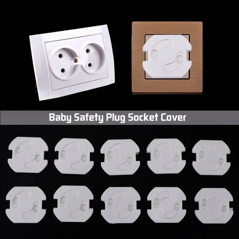 

10Pcs Electrical Outlet EU Plug Rotated Socket Shock Protector Rotate Cover Anti Baby Kids Child Safety Guard