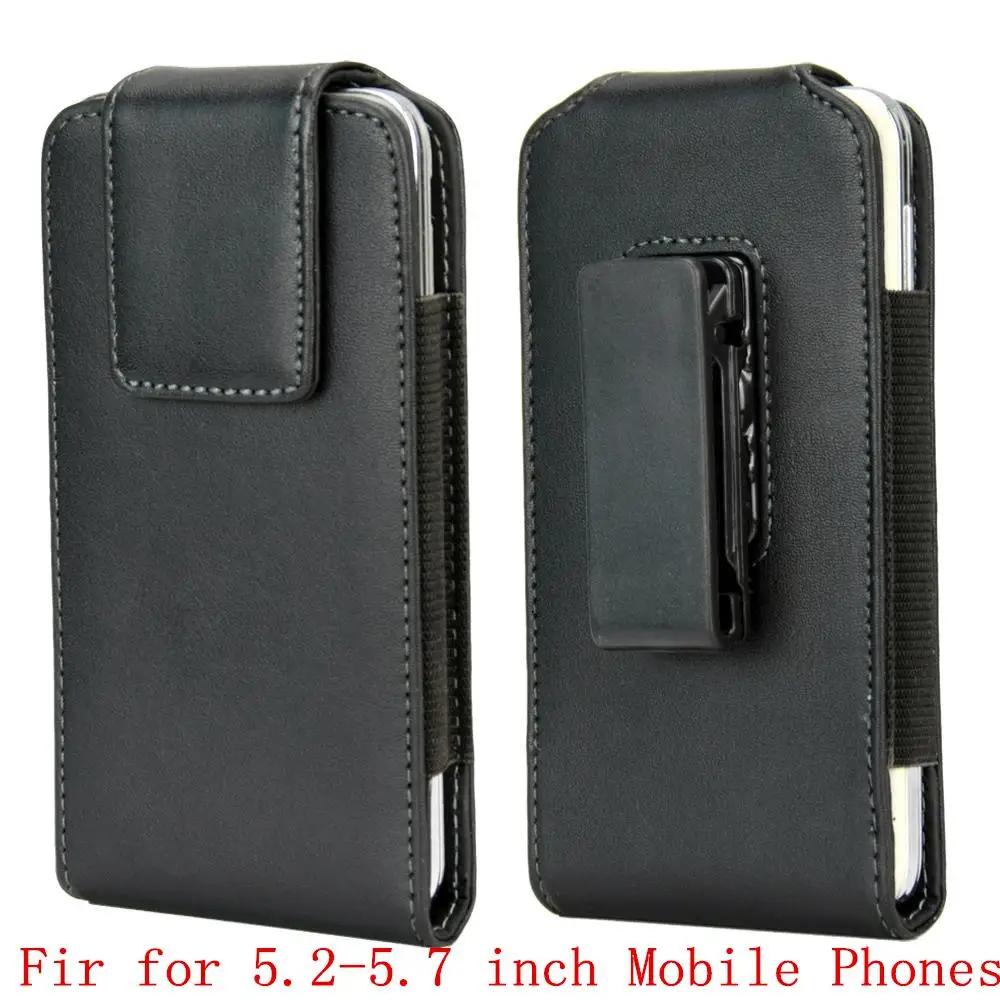 

Vertical Belt Clip Leather Case Fit For 5.2-5.7 inch Rotating Holster Cover For iPhone 6 Plus Samsung Note 5 Redmi Note Oneplus