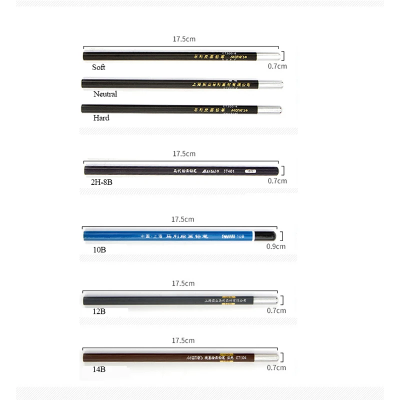 12 шт./компл. карандаш 14B матовый 12B Рисование набросков углем эскиз карандаш из мягкой кожи Твердый, рисование уголь товары для рукоделия