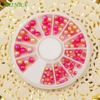 

FXINBA 3-5mm 3D Resin Mermaid Gradient Pearl For Slime Supplies/Nails Art Tips Diy Clay Slimes Toys Lizun Beads Box Kids