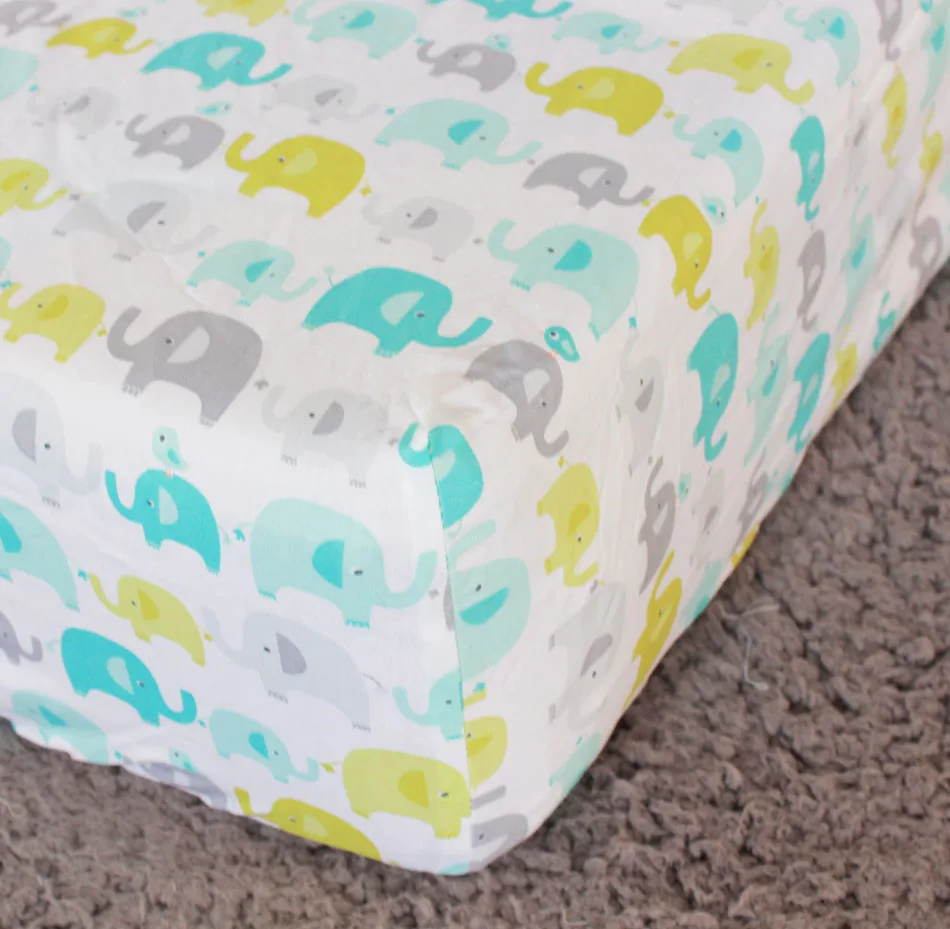  8 Pc Crib Infant Room Kids Baby Bedroom Set Nursery Bedding Blue Elephant Cot bedding set for newbo - 32819428881