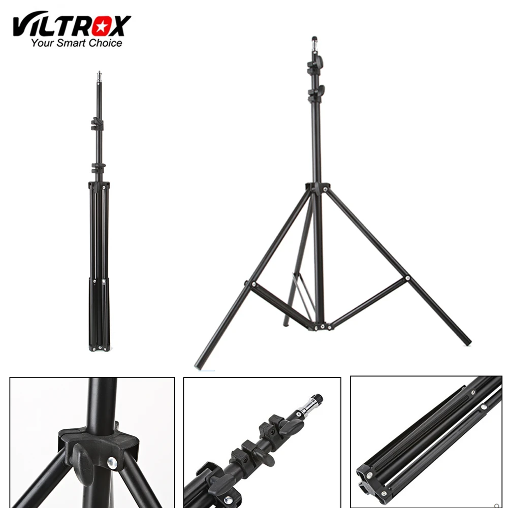 Viltrox 1 9M 86in fold Light Stand font b Tripod b font With 1 4 Screw