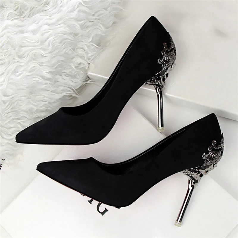 red silver high heels  (4)