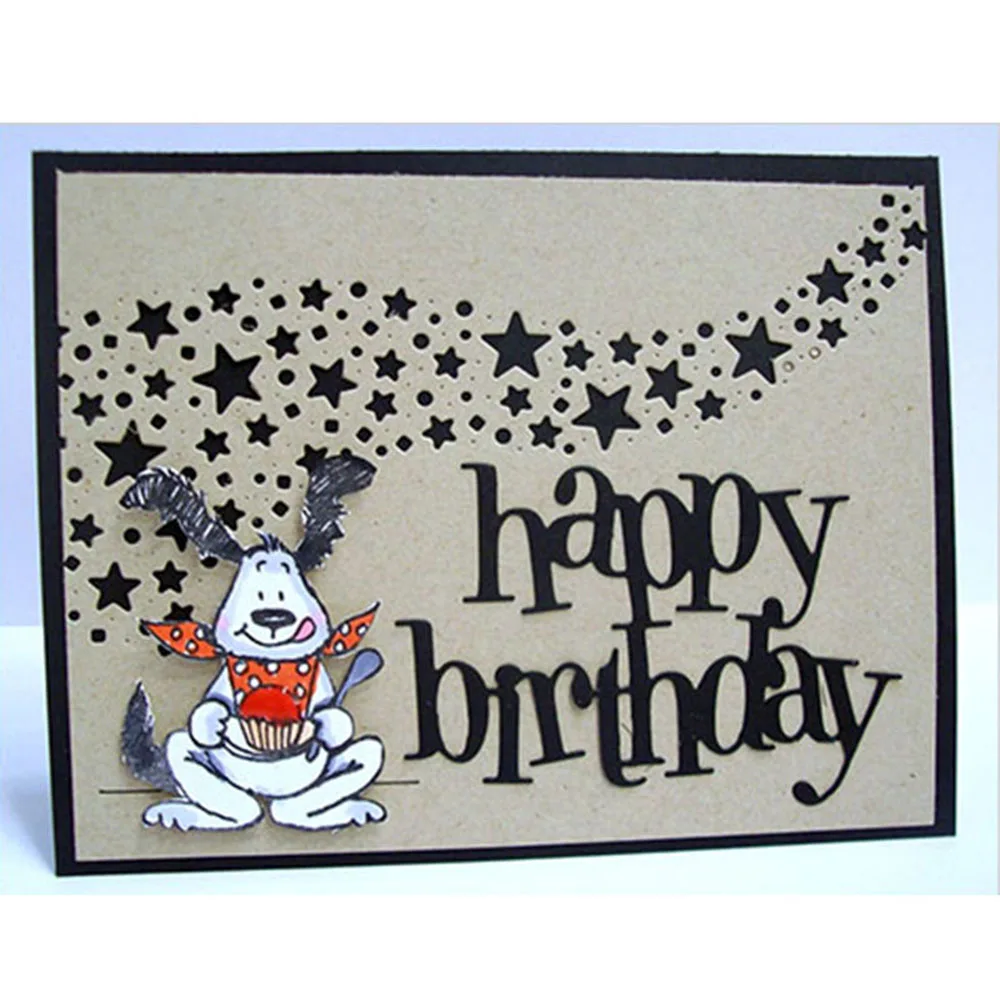 

HAPPY BIRTHDAY DIY Lovely Photo Album Decor Cards Making Metal Cutting Dies Scrapbooking Stencils Embossing Crafts