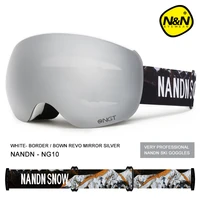 NANDN SNOW-Ski Goggles for Men and Women, Double Layer Lens, Anti-Fog, UV Protection, Magnet Lenses, Snowboard 2