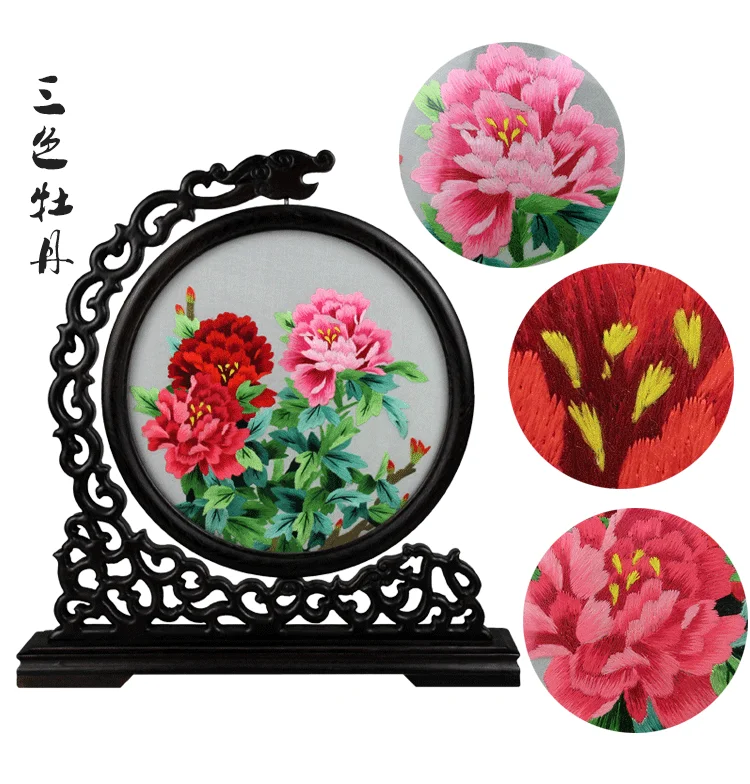 Tangfoo китайская ручная вышивка Сучжоу двусторонняя вышивка экранное украшение красивый Шелковый цветок живописный рисунок птицы