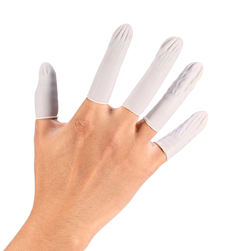100 шт Одноразовые антистатические резиновые латексные палочки для тату-дизайна ногтей белые мини защитные перчатки Аксессуары для инструментов