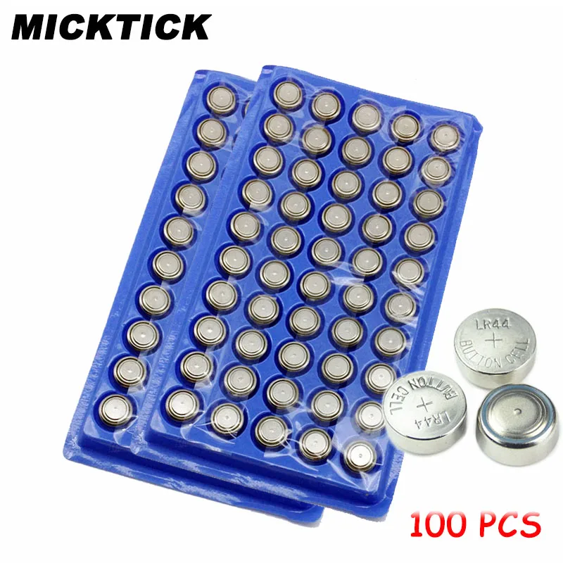100 шт. AG13 357A A76 303 LR44 SR44SW SP76 L1154 RW82 RW42 большой объем кнопки батареи длительный часы