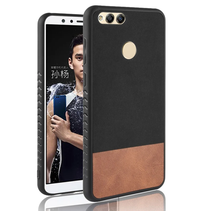 Huawei Honor 7X (Mate SE) PU Leather +PC+TPU Stitching_1