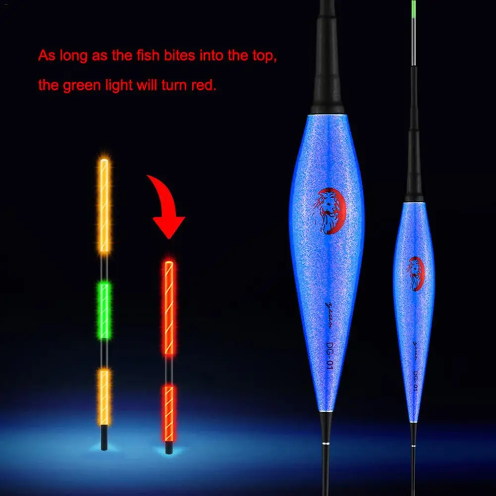 

Smart Fishing Float Bite Alarm Fish Bite Bait Gravity Sensor LED Light Color Change Automatic Night Electronic Changing Buoy new