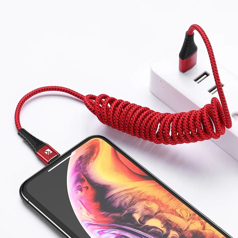 FLOVEME зарядка для айфона 2A USB кабель для зарядного устройства для iPhone кабель для зарядки телефона освещение кабель для зарядки и передачи данных Кабо для Lightning кабели зарядка для телефона - Цвет: Red Color