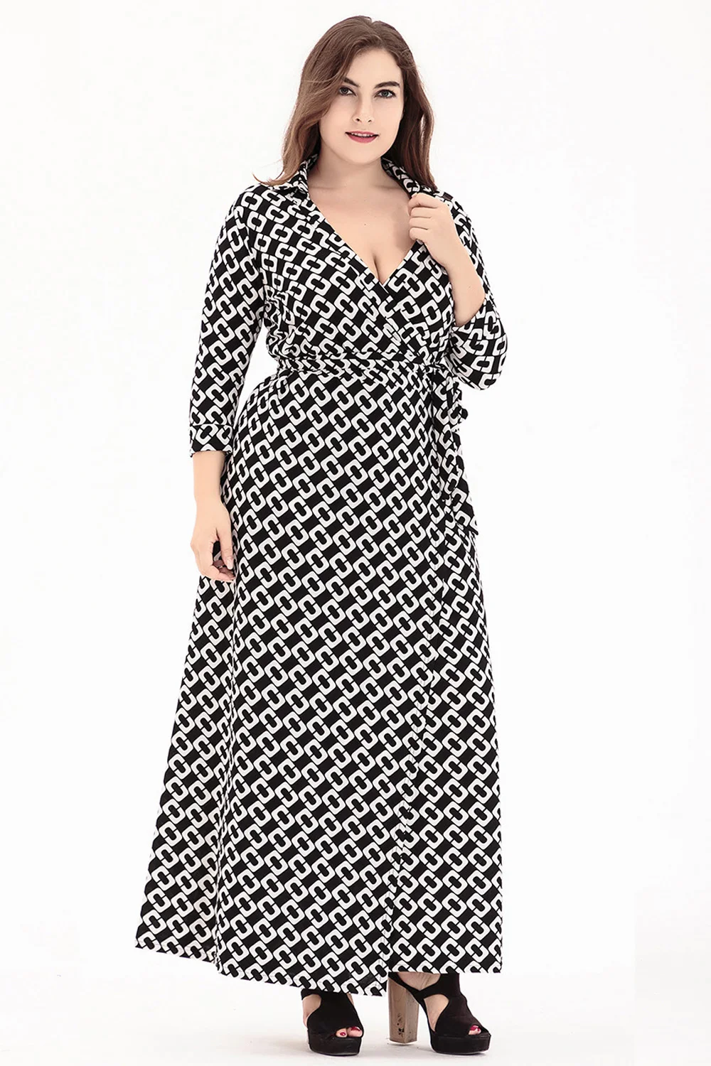 knit wrap maxi dress