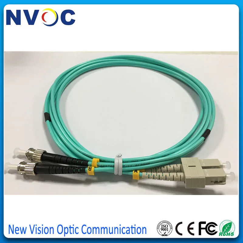 Patch Cord Lot of 3 LC-LC Multi-Mode MM OM3 10G Duplex DX 1M Fiber Optic Cable
