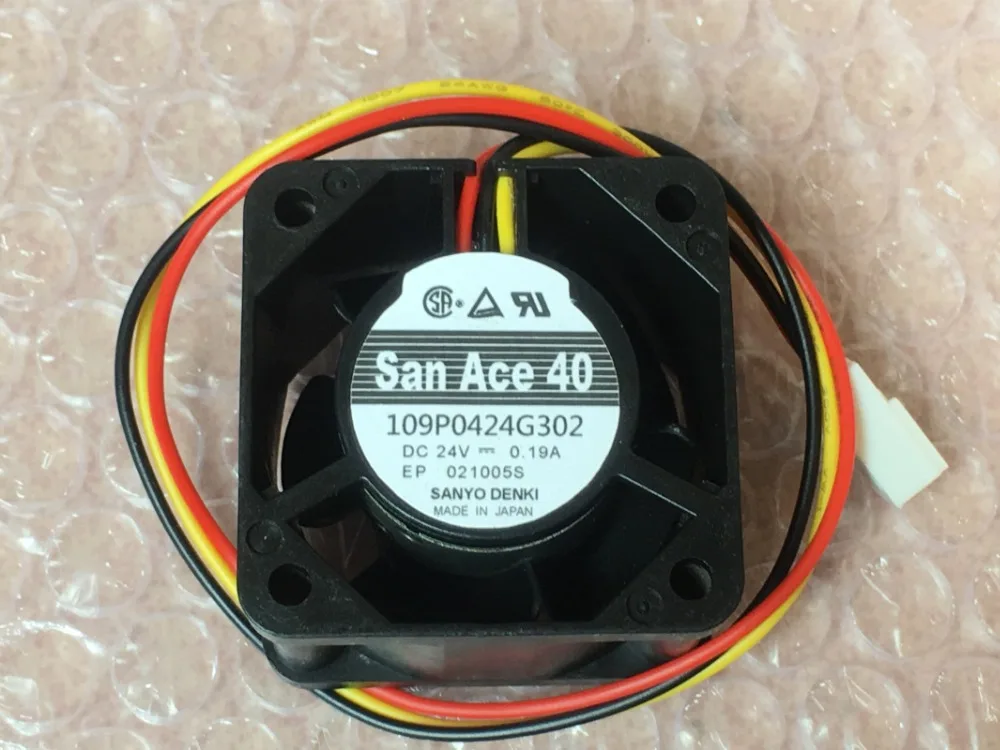 Оригинальный двойной шариковый вентилятор Sanyo 109P0424G302 DC24V 0.19A 40*40*28 мм | Компьютеры