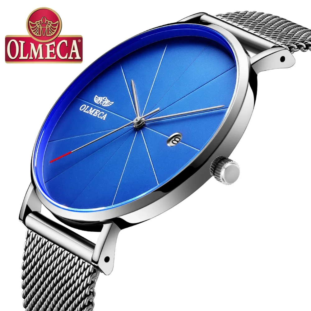 Горячая продажа OLMECA часы модные бизнес Relogio Masculino Полный календарь наручные часы 3ATM водонепроницаемые мужские часы сплав|Кварцевые часы| | АлиЭкспресс