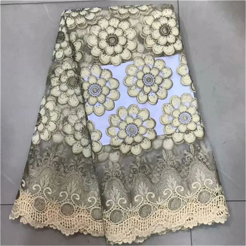 

2019 Good-Looking Swiss Voile Lace African Guipure French Lace Fabric With Stones African Lace Fabric High Quality For Wedding