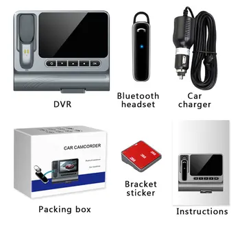 Hidden Driving Recorder Night Vision Wide Angle Camera 3 Inch Dash Cam CAR DVR Hands-free Bluetooth DVR HD Screen Display
