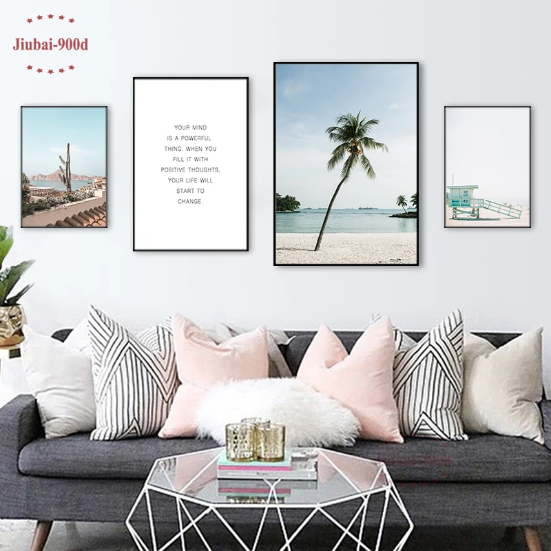 

900D New Arrivals Poster Nordic Seascape Picture Painting Posters And Prints Wall Pictures For Living Room Canvas Painting SAN53