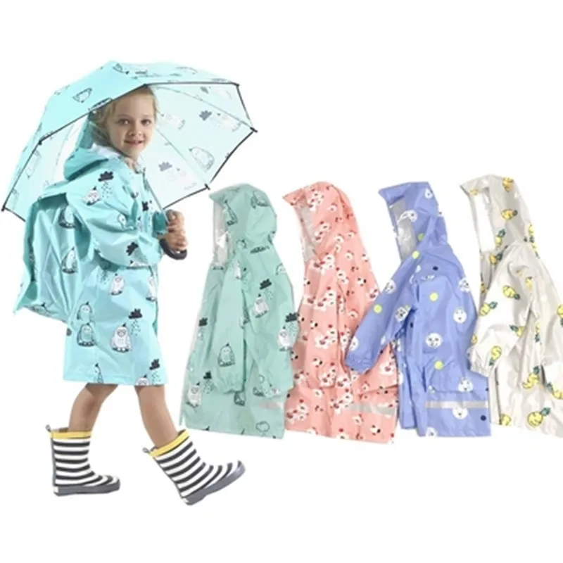 

waterproof raincoat for children baby girls boys,students rain coat kids outdoor raincoat poncho Jacket with backpack