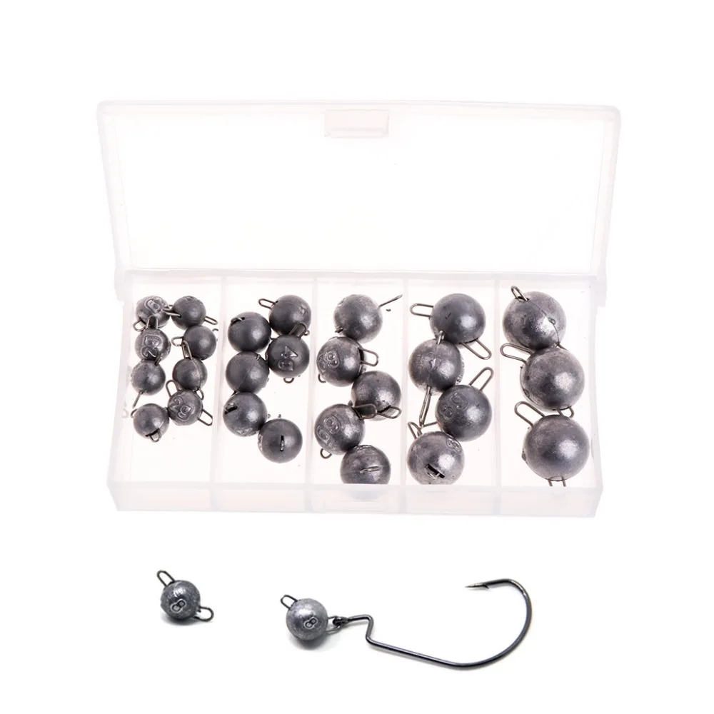 

Set 2g4g6g8g12g Fishing Sinker Fish Accessories Round Lead Drop Shot Tackle Tool