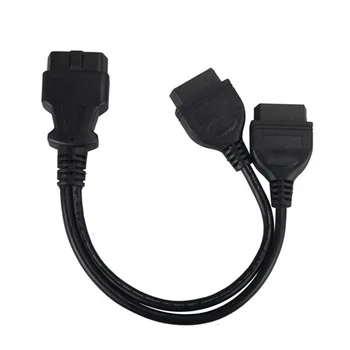 

Top Brand Car-Styling ELM327 OBD2 II 16Pin Extension Male to Female Y Cord Cable Connection Line 30cm Hot Sales Car Accessories