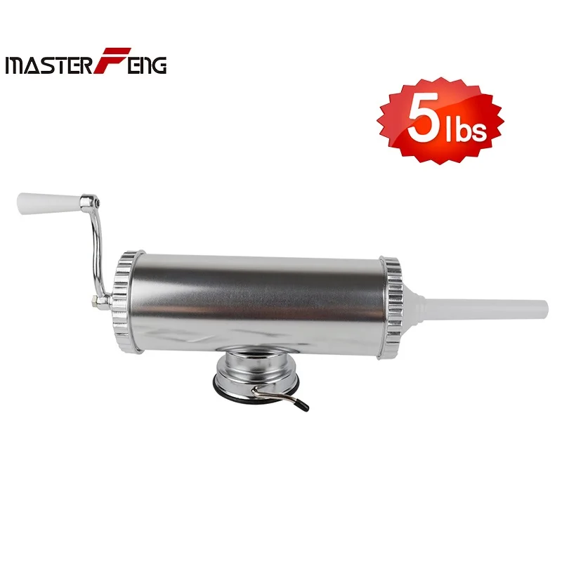 5lbs Sausage Stuffers Aluminum Meat Filler Tools Sausage Maker With