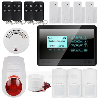 

DIYSECUR Wireless GSM SMS TEXT Touch Keypad Home House Alarm System Intelligent Sensor Wireless Outdoor Flash Siren Strobe Horn