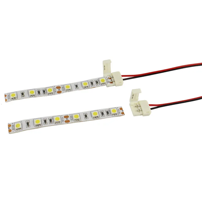 Solderless led strip connector 2 pin