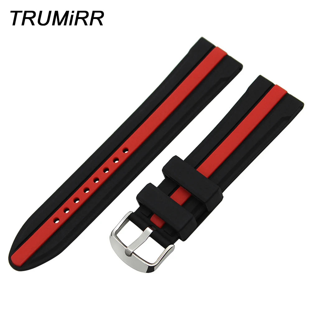

Silicon Rubber Watchband + Tool for Timex Men Women Watch Band Wrist Strap Replacement Bracelet Black Red 19mm 20mm 21mm 22mm