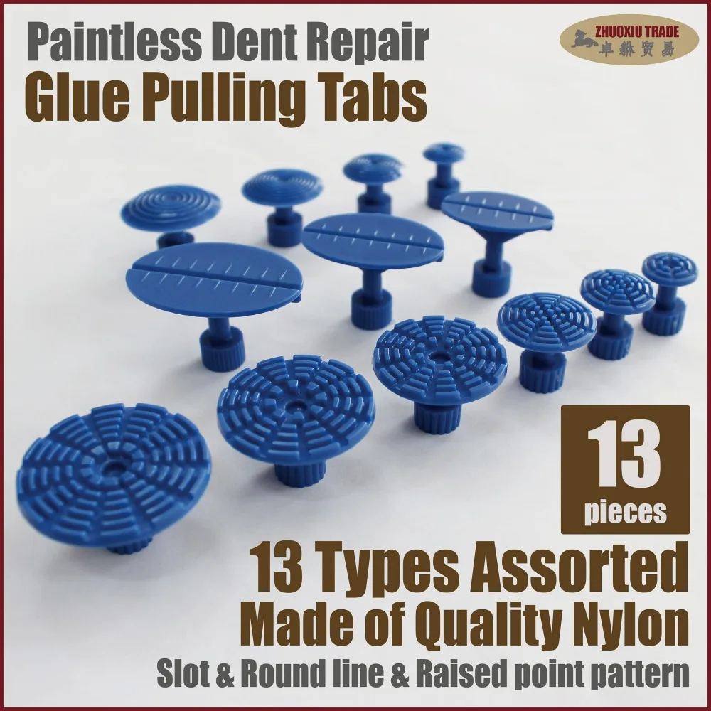 

13pk Nylon glue pulling tabs pdr,ferramentas de pdr,herramientas pdr,auto paintless dent repair tools(TAB-13L1)