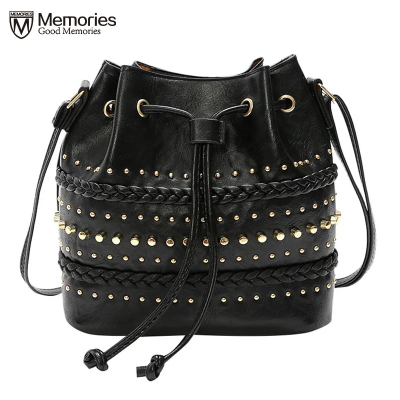 www.waldenwongart.com : Buy Newest Black MINI bucket bag mansur women Split leather MINI shoulder bag ...