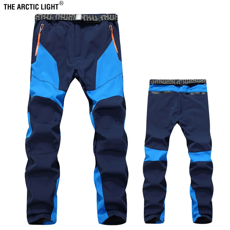 Forro polar Camping senderismo pantalones de los hombres de invierno cálido pantalones impermeables deporte al aire libre senderismo pantalones de esquí de AD235 M-3XL Forro polar Camping senderismo pantalones de los hombres de invierno cálido pantalones impermeables deporte al aire libre senderismo pantalones de esquí de AD235 M-3XL