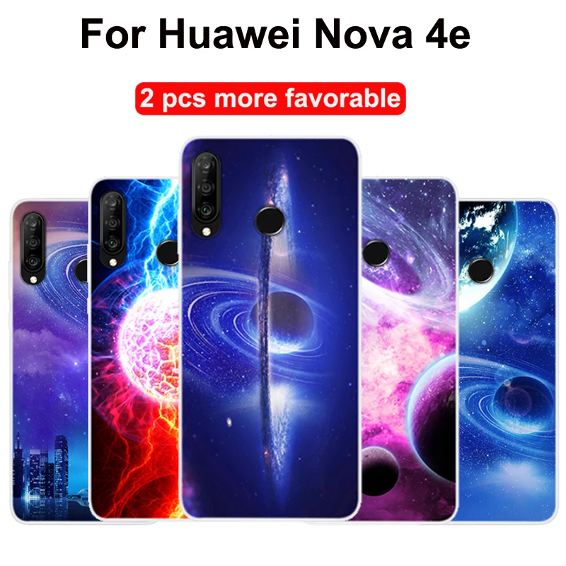 Мягкий силиконовый чехол для телефона Huawei Nova 4e 2 шт./лот прозрачный накладка с