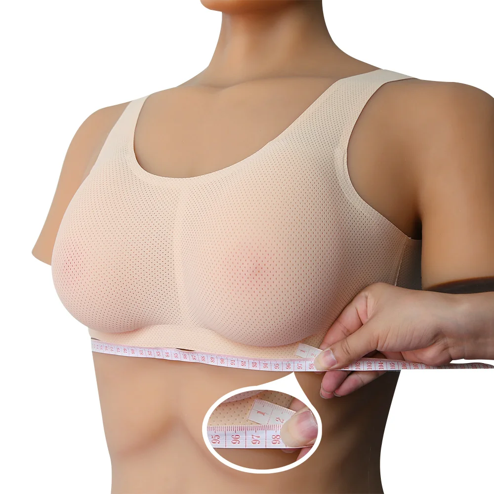 

D cup silicone fake breast matching bra NEW Artificial Silicone Breast Forms Bra Crossdresser