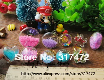 

Mix Design Glass Bubble& Ring set DIY (Silver Plated/Gold Plated/Antique Bronze Ring can choose)