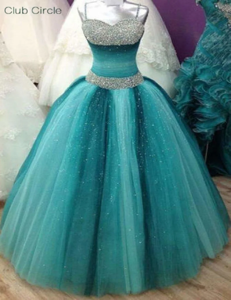 High Quality Diamond Beading Prom Dress Luxury Ball Gown Evening Party