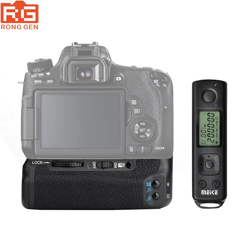 

Meike MK-760D Pro Built-in 2.4G LCD Display Wireless Remote Control Battery Grip for Canon 750D 760D Rebel T6i T6s as BG-E18
