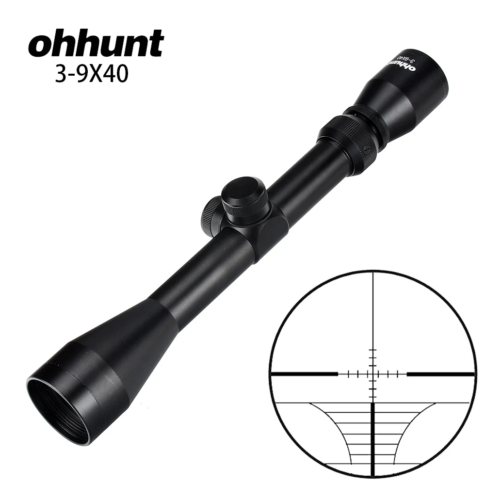 

ohhunt 3-9X40 Hunting Optics Riflescopes Rangefinder or Mil Dot Reticle Crossbow Shooting Tactical Rifle Scope with Mount Rings