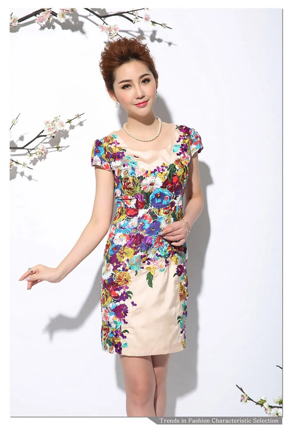 Mainland Upscale Peony Embroidery Summer Dress Chinese National Style Pencil Dresses Elegant Brand Vintage Vestidos (16)