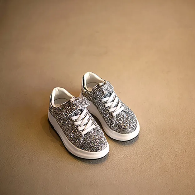 2017 Spring Autumn Children Casual Glitter Sneakers High Fashion Boys