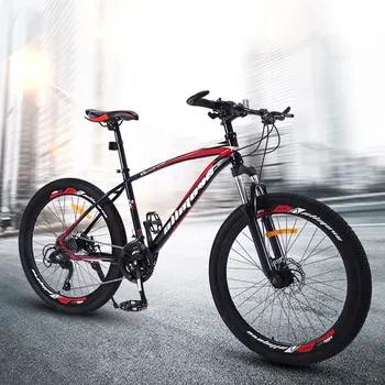 

Mountain Bike 26 Inch Variable Speed Double Shock Disc Brake Man and Woman Student Male Road Bicycle