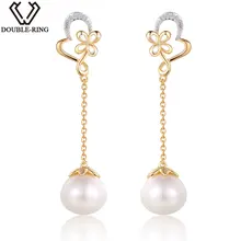 925 серебро жемчуг Главный камень Ювелирные украшения бижутерия падения серьги с жемчугом для Для женщин натуральный жемчуг серьги серьги с жемчугом жемчуг натуральный