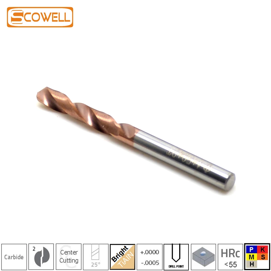 0.5mm 140/° Point Solid Carbide Micro Drill Bit