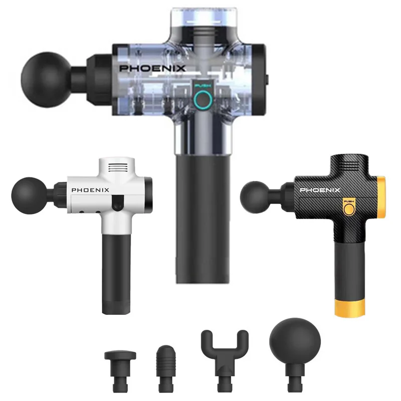 Электронная терапия массаж тела пистолеты 3 пилки 24 В бесщеточный массаж мышц пушки расслабляющие боли мышц тела с 4 головками