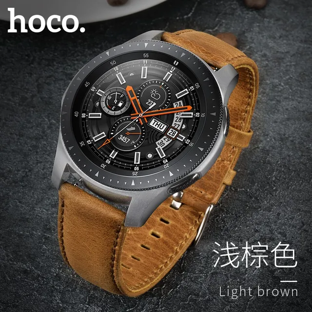 HOCO bracelet de montre en cuir véritable, rétro, pour Samsung Galaxy Watch, 42mm/46mm 